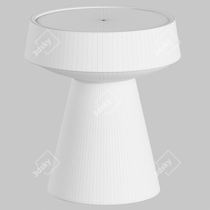 Modern Gold Glass Side Table 3D model image 2