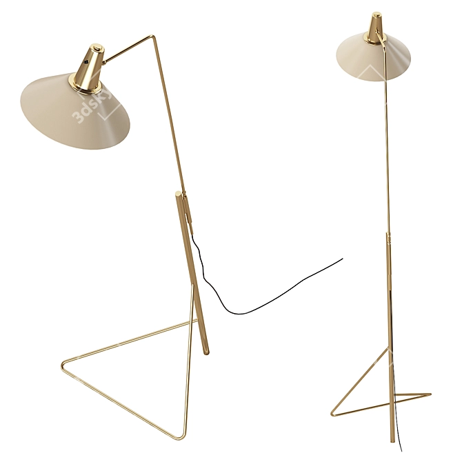 Sleek Gino Sarfatti Lamp: Modern Design, Timeless Elegance 3D model image 1