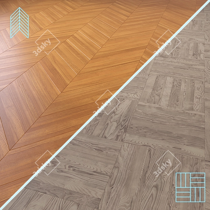 Title: High-Quality Parquet Laminate 3D model image 1