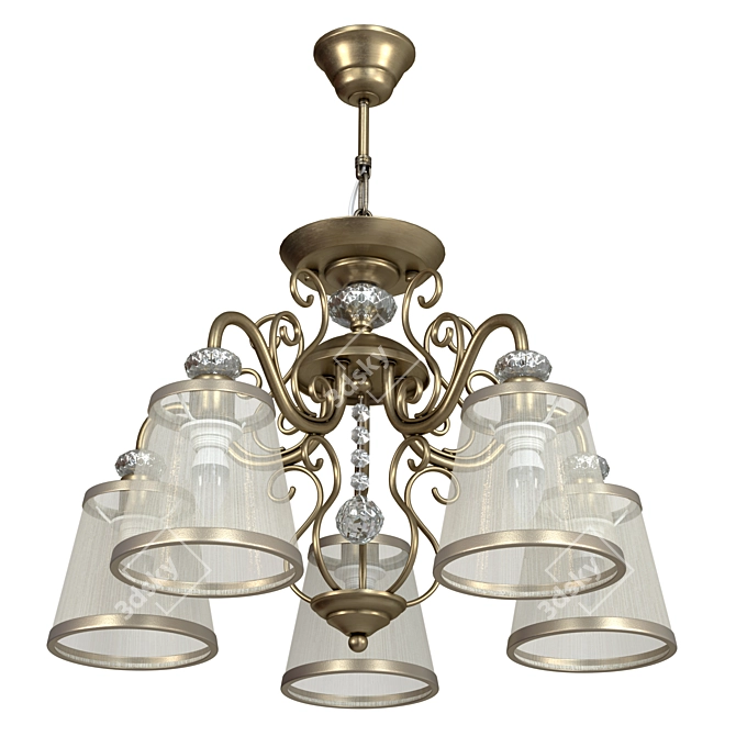 Freya Bronze Chandelier: Elegant Classic Design 3D model image 1