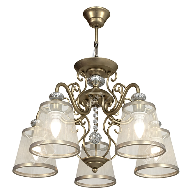 Freya Bronze Chandelier: Elegant Classic Design 3D model image 2