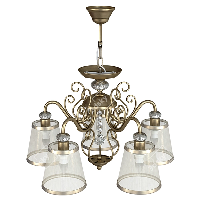 Freya Bronze Chandelier: Elegant Classic Design 3D model image 3