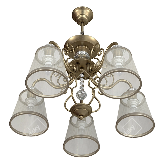 Freya Bronze Chandelier: Elegant Classic Design 3D model image 5