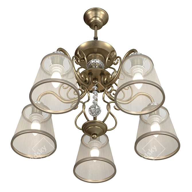 Freya Bronze Chandelier: Elegant Classic Design 3D model image 6