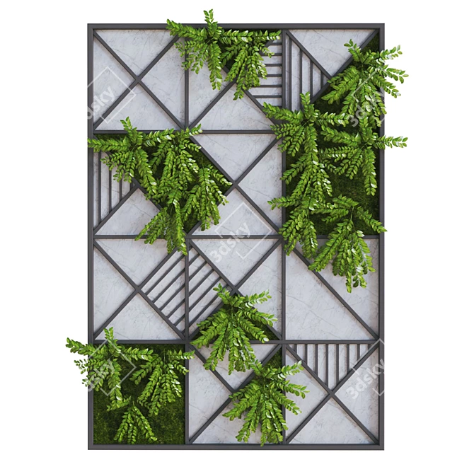 Nature's Oasis Vertical Wall Garden 3D model image 2