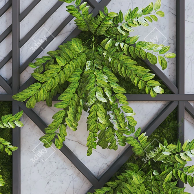 Nature's Oasis Vertical Wall Garden 3D model image 3