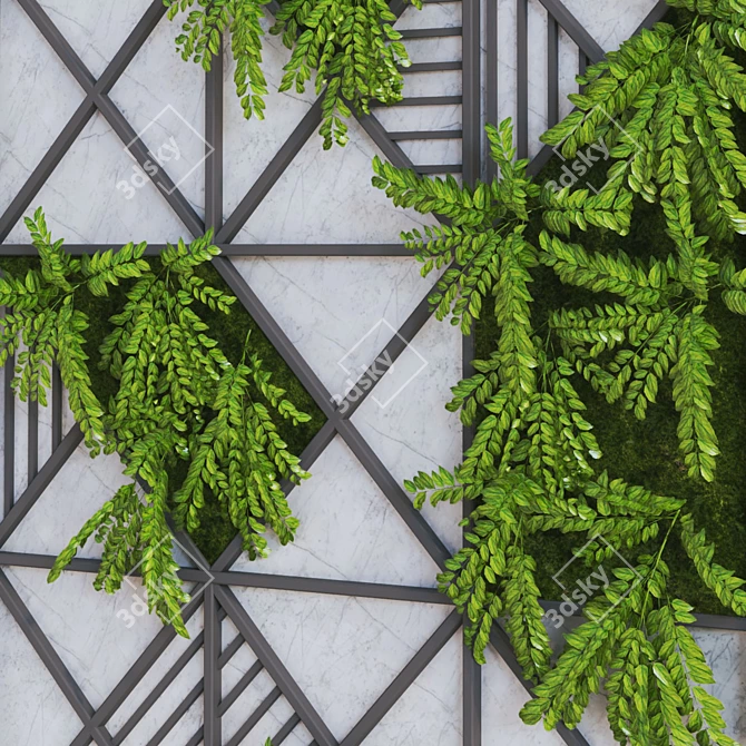 Nature's Oasis Vertical Wall Garden 3D model image 4