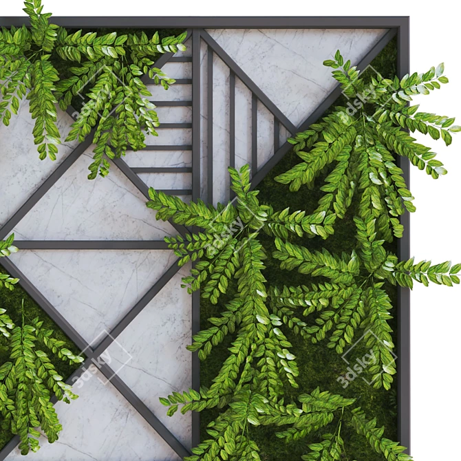 Nature's Oasis Vertical Wall Garden 3D model image 5