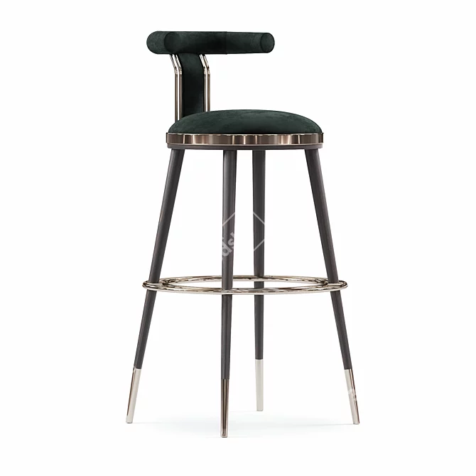 Elegant Corona Bar Chair 3D model image 2