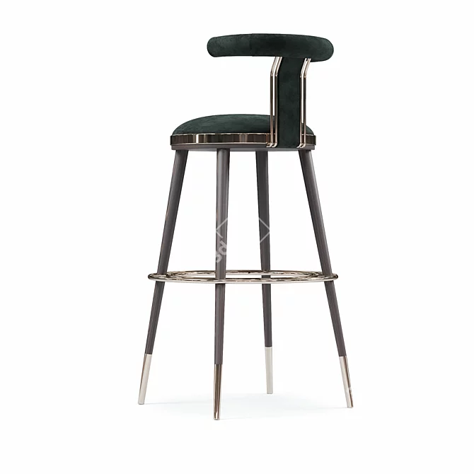 Elegant Corona Bar Chair 3D model image 3