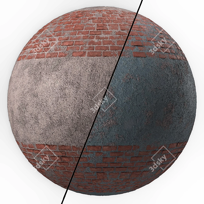 Concrete Wall Materials: PBR, 2 Color, 4K 3D model image 1