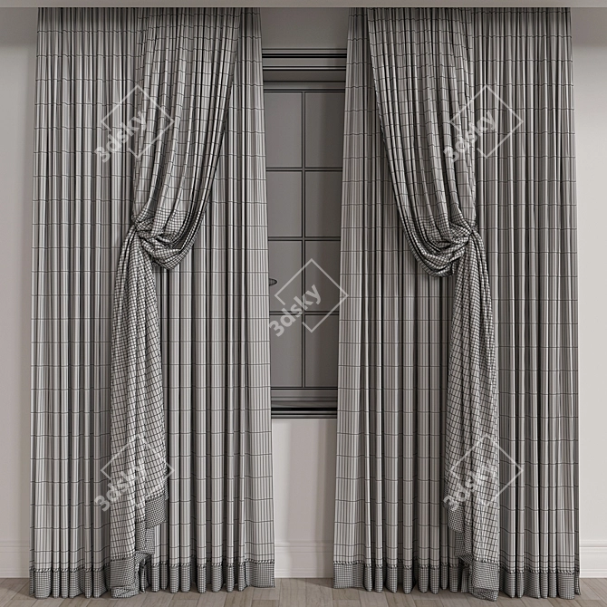 Versatile 3D Curtain Model 3D model image 3