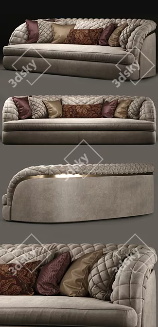 Elegant Portofino Cantori Sofa 3D model image 2