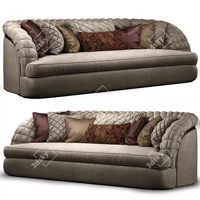 Elegant Portofino Cantori Sofa 3D model image 4