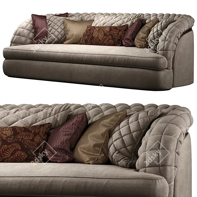 Elegant Portofino Cantori Sofa 3D model image 5