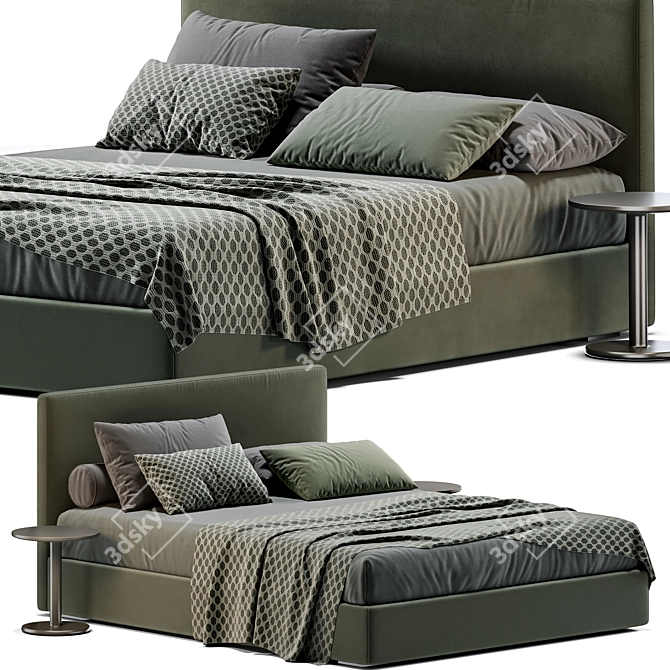 Elegant Lema Camille Bed: 3D Model & Render Files 3D model image 1