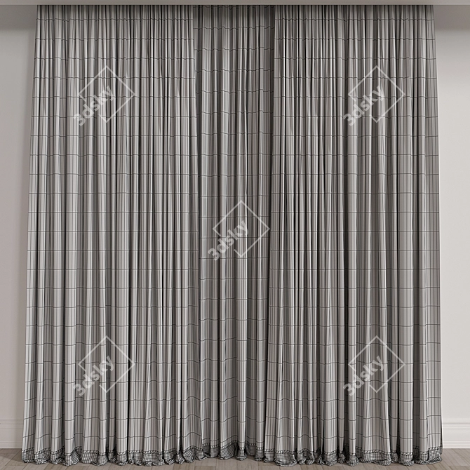 Premium Curtain with V-Ray and Corona Render 3D model image 3