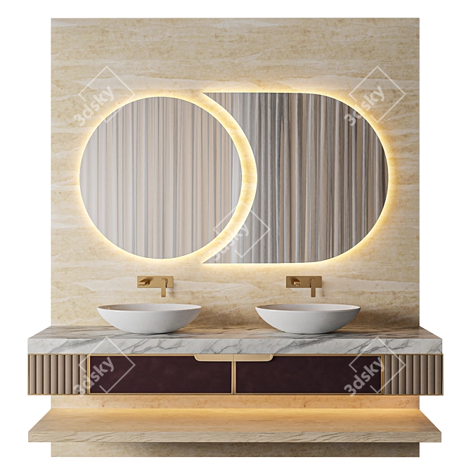 Luxury Bathroom 71: 3Dmax, OBJ, Texture 3D model image 1
