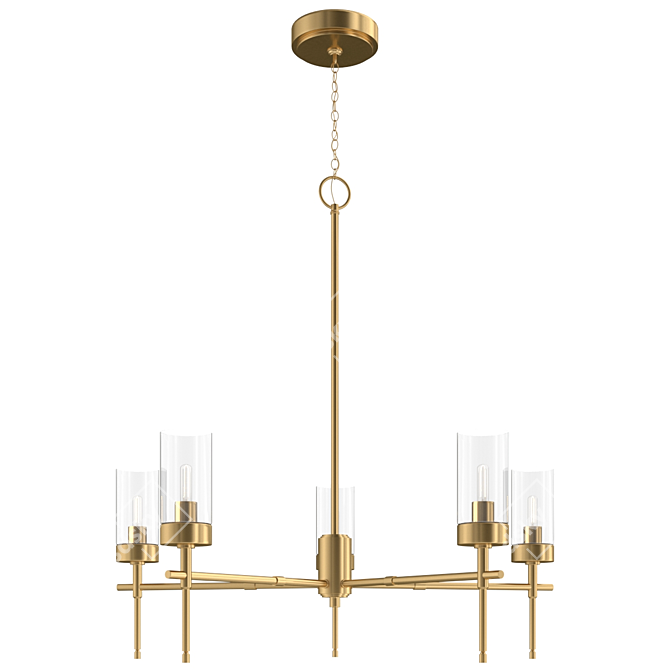 Tara Chandelier: Elegant Lighting Fixture for Modern Spaces 3D model image 1