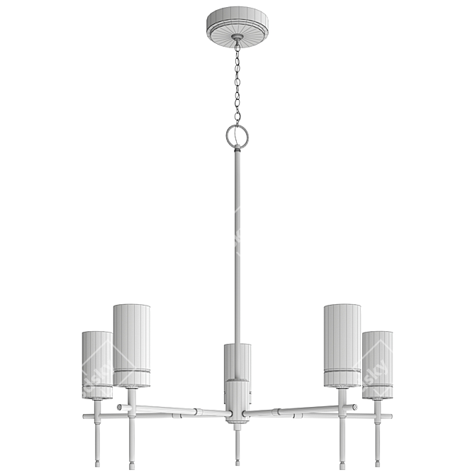 Tara Chandelier: Elegant Lighting Fixture for Modern Spaces 3D model image 2