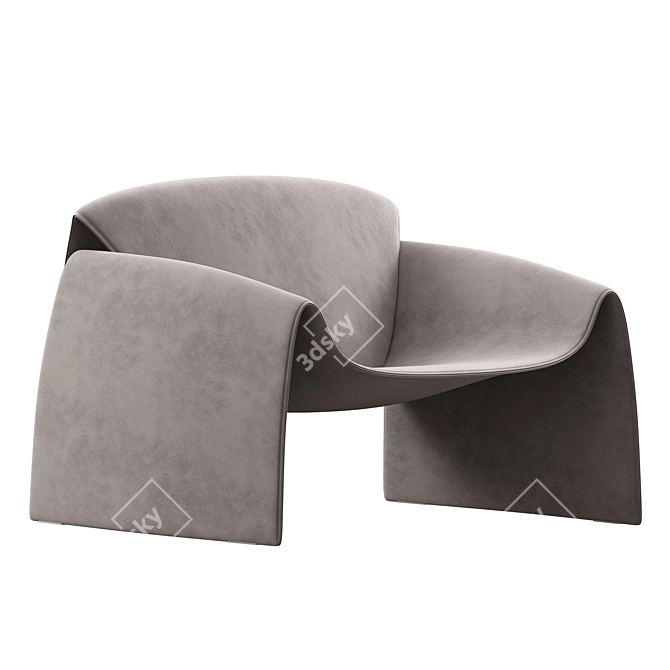 Poliform LECLUB Modern Armchair 3D model image 3