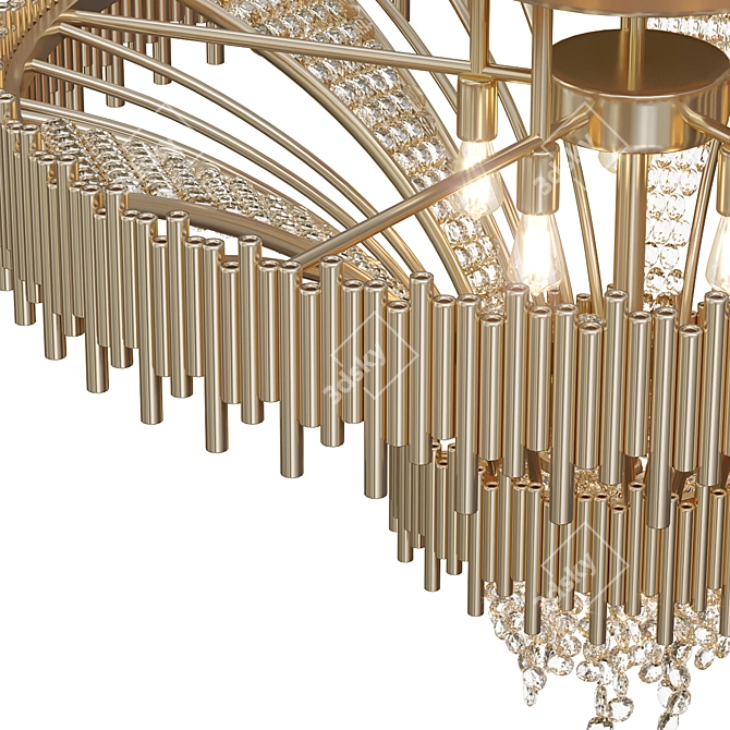 Elegant Swarovski Scala Ceiling Light 3D model image 2
