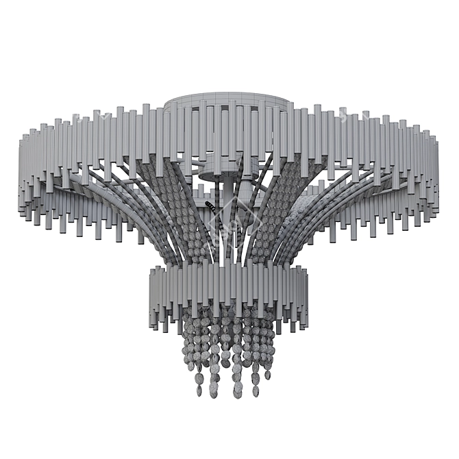 Elegant Swarovski Scala Ceiling Light 3D model image 3