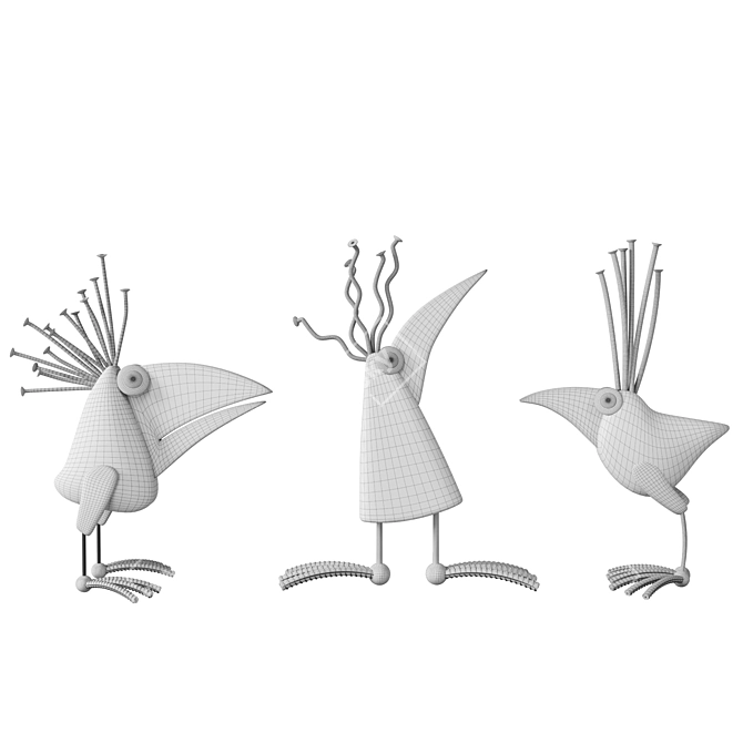 Birds of Art: Sculptures Collection 3D model image 6