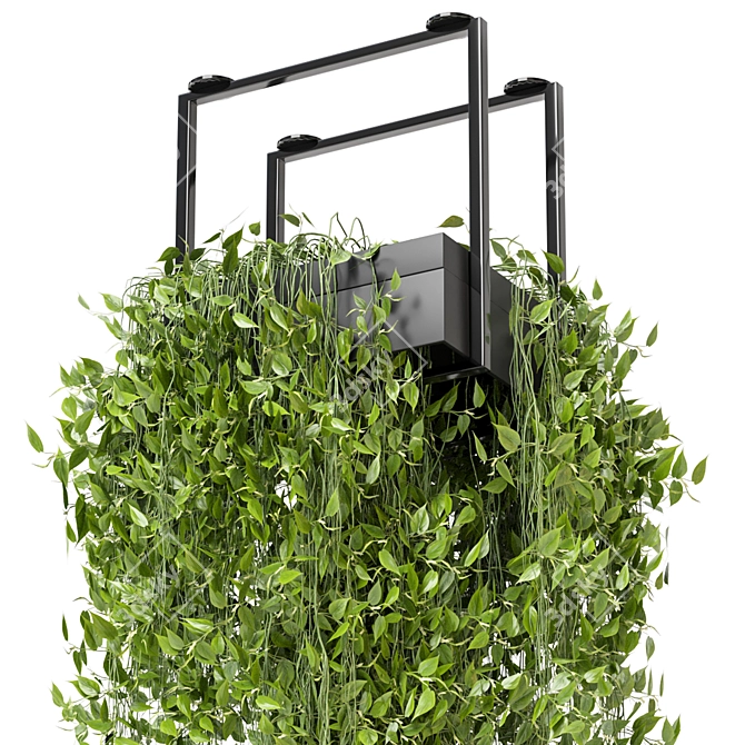 Metal Box Hanging Plants Set 3D model image 3