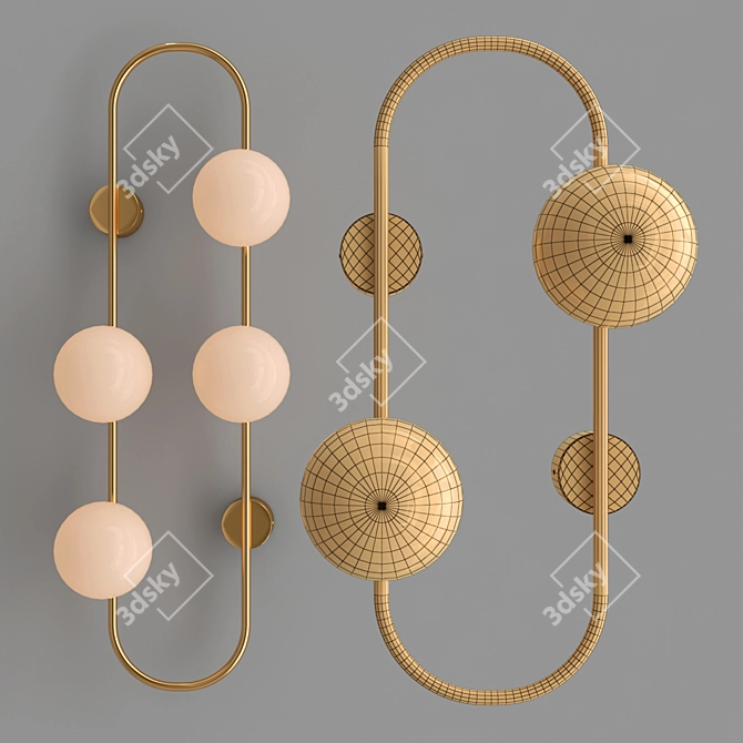 Hoop Wall Pendant Light Collection 3D model image 2