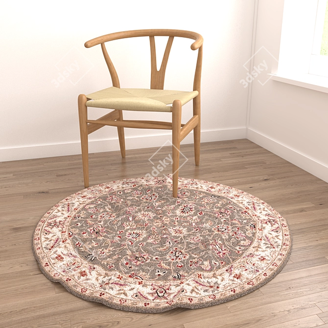 Round Rugs Set: Versatile and Realistic 3D model image 2