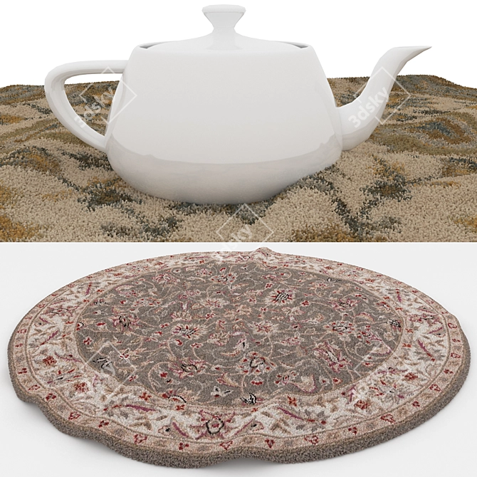 Round Rugs Set: Versatile and Realistic 3D model image 4