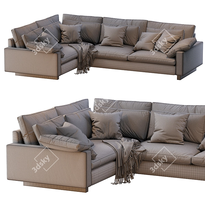 Elegant Harmony Sofa 3D model image 7