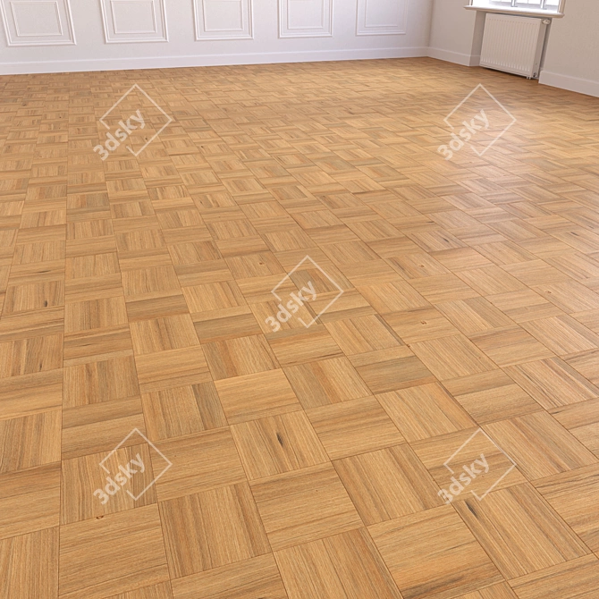 Elegant Parquet Flooring 3D model image 4