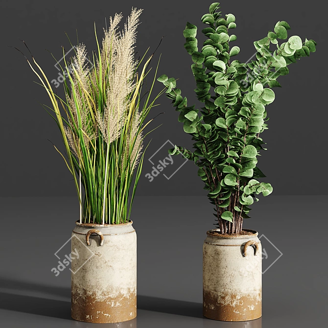 Lush Indoor Plant Collection 3D model image 5