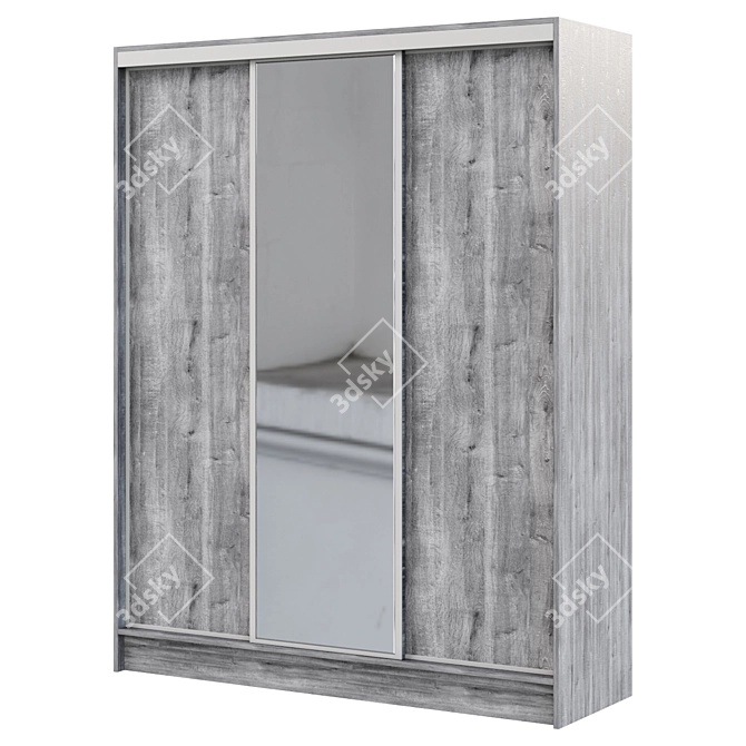 Atelier Light 3-Door Sliding Wardrobe 3D model image 1