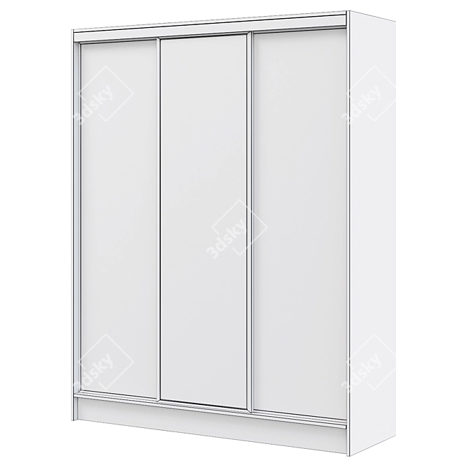 Atelier Light 3-Door Sliding Wardrobe 3D model image 2