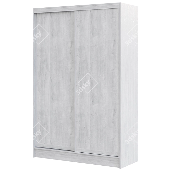 Optima Sliding Wardrobe 2-Door 3D model image 1