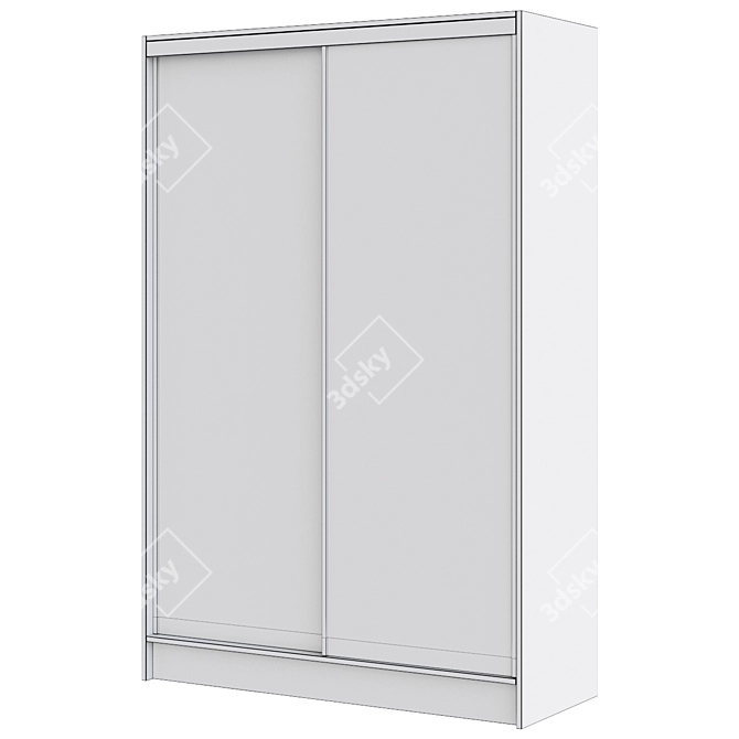 Optima Sliding Wardrobe 2-Door 3D model image 2