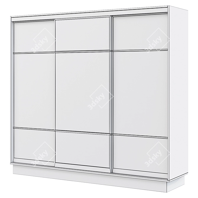 Practitioner 3-Door Sliding Wardrobe 3D model image 2