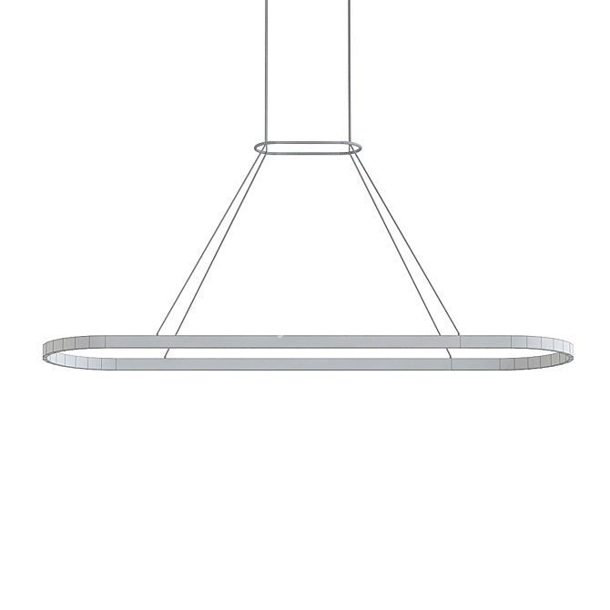 Sleek Linear Suspension: Stylish Illumination 3D model image 2