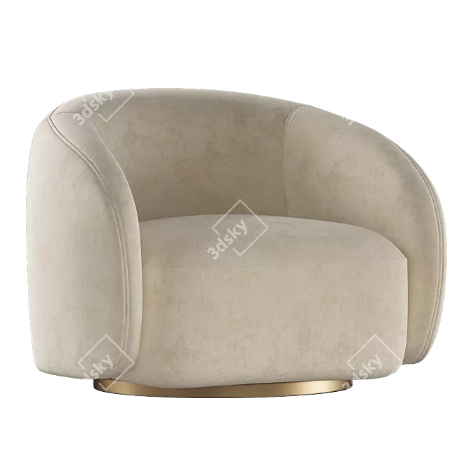 Eichholtz Brice: Stylish Swivel Chair 3D model image 1