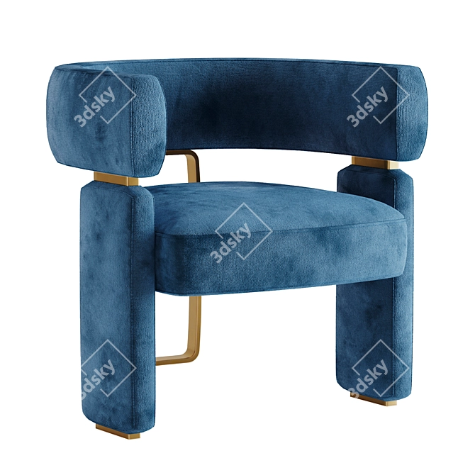 Modern Bracelet Armchair - Stylish and Comfortable 3D model image 1