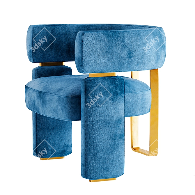 Modern Bracelet Armchair - Stylish and Comfortable 3D model image 2