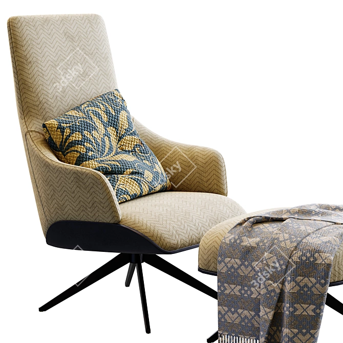 Classic Kensington Molteni&C Armchair 3D model image 7