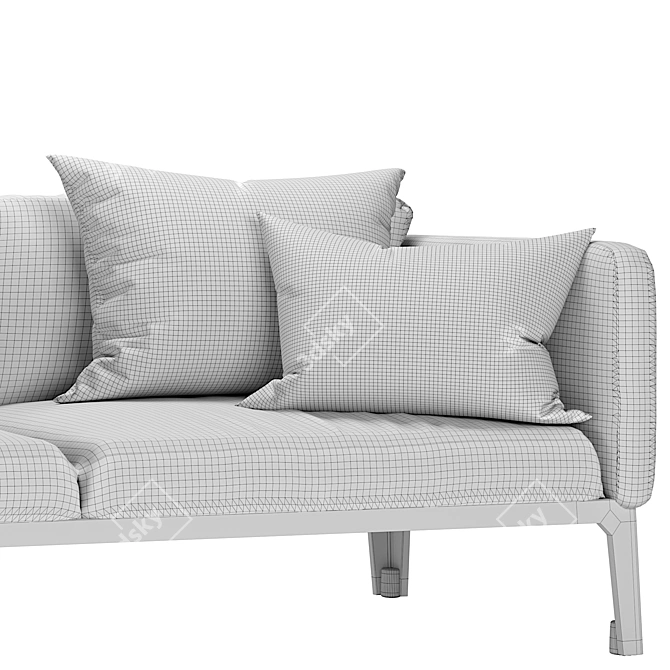 Relaxed Modernist Comfort Sofa 3D model image 3