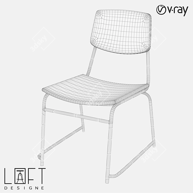 Tropical Teak Chair: LoftDesigne Model 3D model image 2