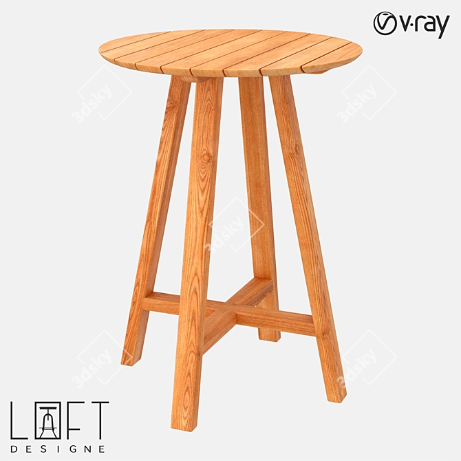 LoftDesigne 6072 Model: Stylish Tivoli Bar Table 3D model image 1