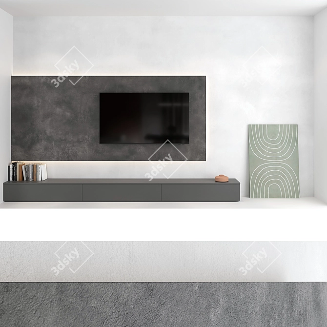 Title: TV Wall Set 21 - Transform Your Space 3D model image 4