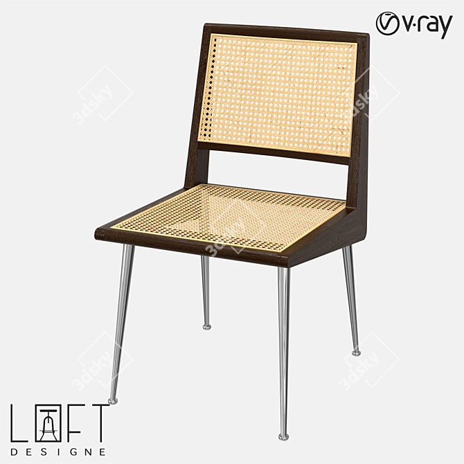 Vintage Loft Chair 3D model image 1